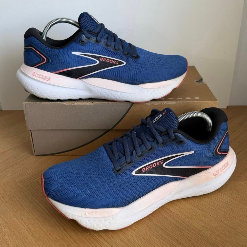 Brooks Glycerin 21 Blue Icy/Pink Rose Women Running Sneakers- SZ 12
